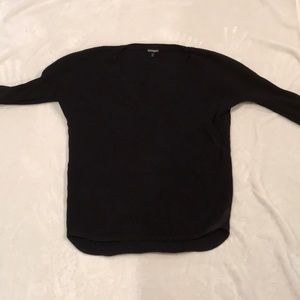 Black sweater big and plunge v neck